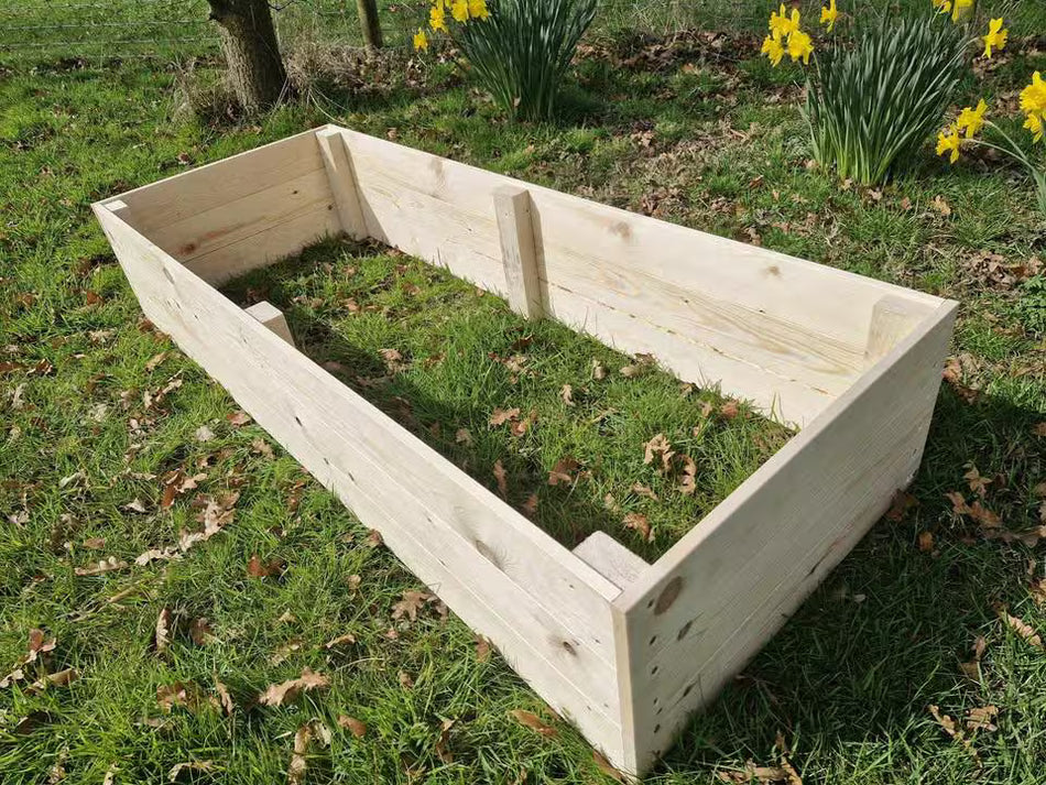 Raised Bed Planter kits - L:150cm W:60cm H:30cm - Wooden Planter Vegetable Garden Bed Herbs Flower