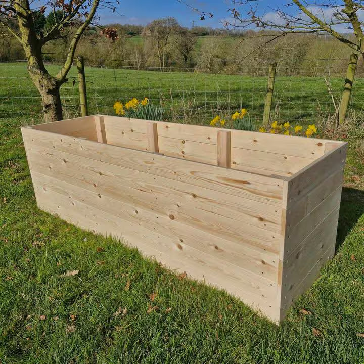 Raised Bed Planter kits - L:150cm W:60cm H:60cm - Wooden Planter Vegetable Garden Bed Herbs Flower