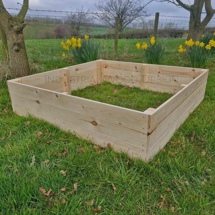 Raised Bed Planter - L:120cm W:120cm H:30cm Square- ECO FRIENDLY Vegetable Garden Bed Herbs Flower.