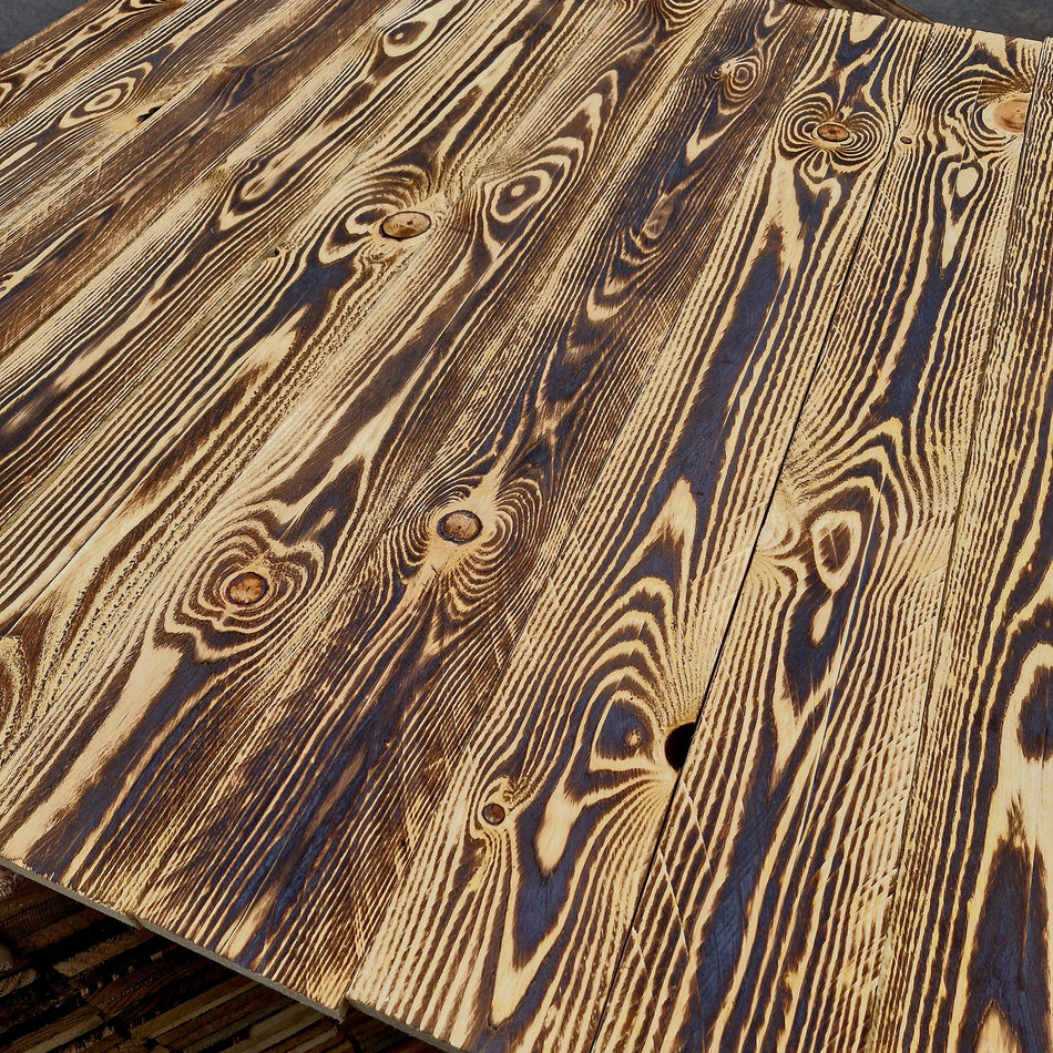 Scorched Scandinavian wall Cladding L:1200mm W:100mm D:16mm per M2