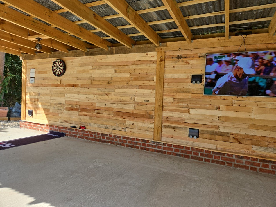 10m²-Reclaimed Pallet Wood FREE P&P - Wall Cladding Recycled Timber Planks Board